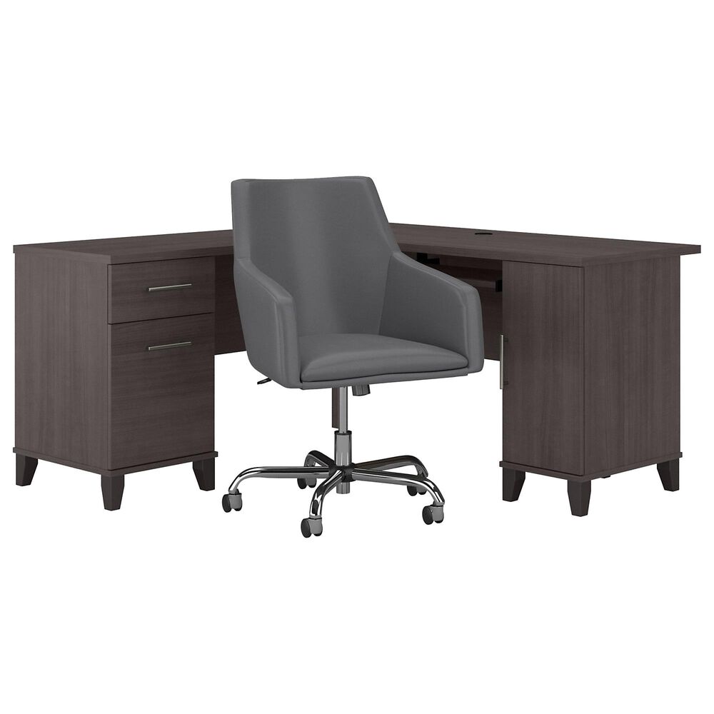 Bush Somerset 2 Piece Office Desk Set in Storm Gray, , large