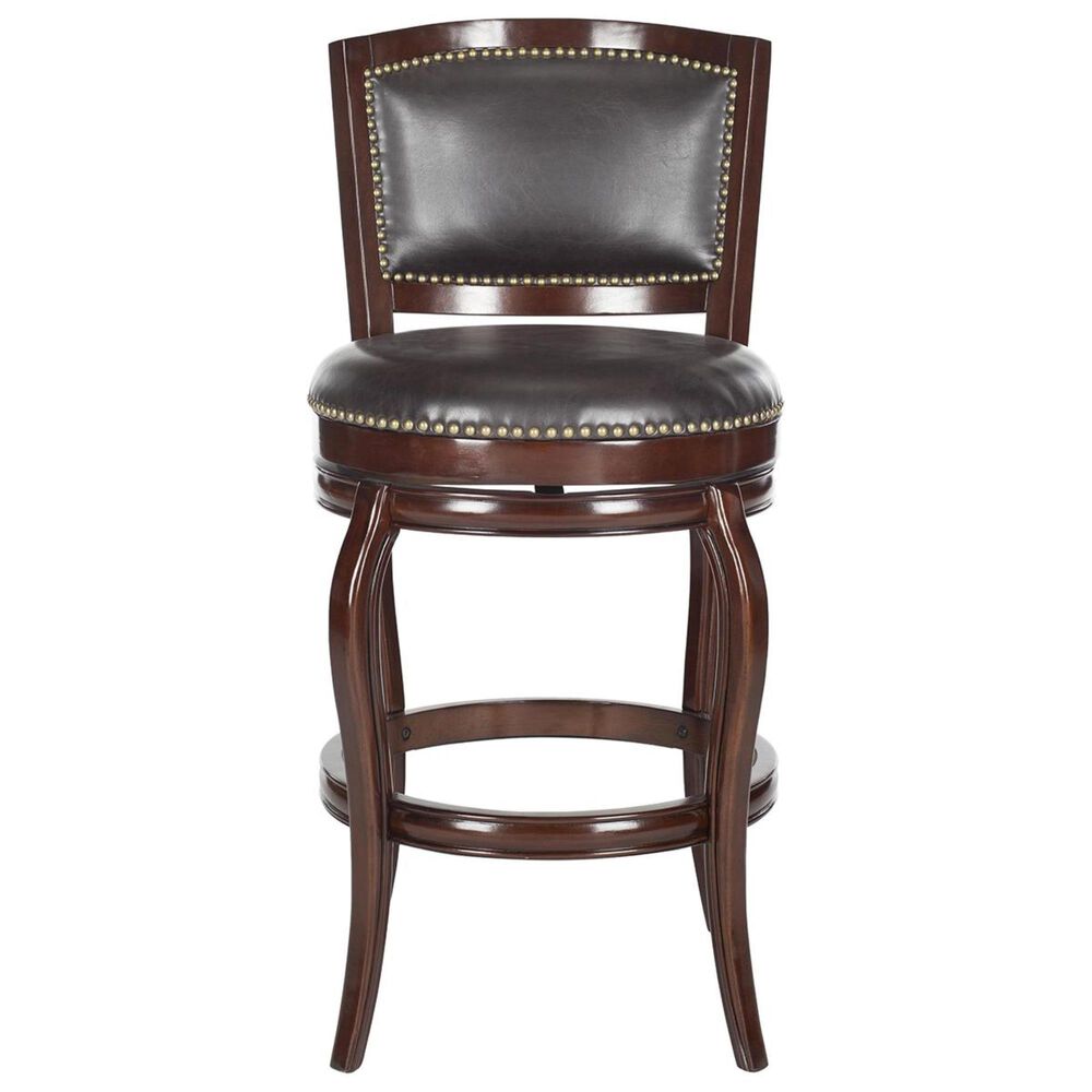 Safavieh Pasquale Swivel Bar Stool in Sierra Brown/Brown, , large