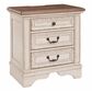Signature Design by Ashley Realyn 4 Piece King Panel Bed Set in Chipped White and Brown, , large
