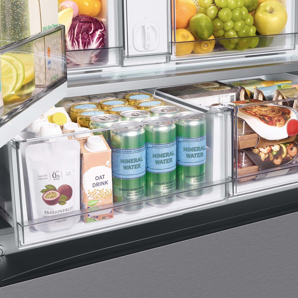 Samsung Bespoke Bespoke 24 Cu. Ft. French Door Refrigerator with Beverage Center - Stainless Steel Panels Included, , large