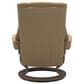 Stressless Mayfair Small Chair and Ottoman with Walnut Base in Paloma Sand, , large