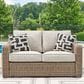 Ashley Beachcroft Patio Loveseat in Beige, , large