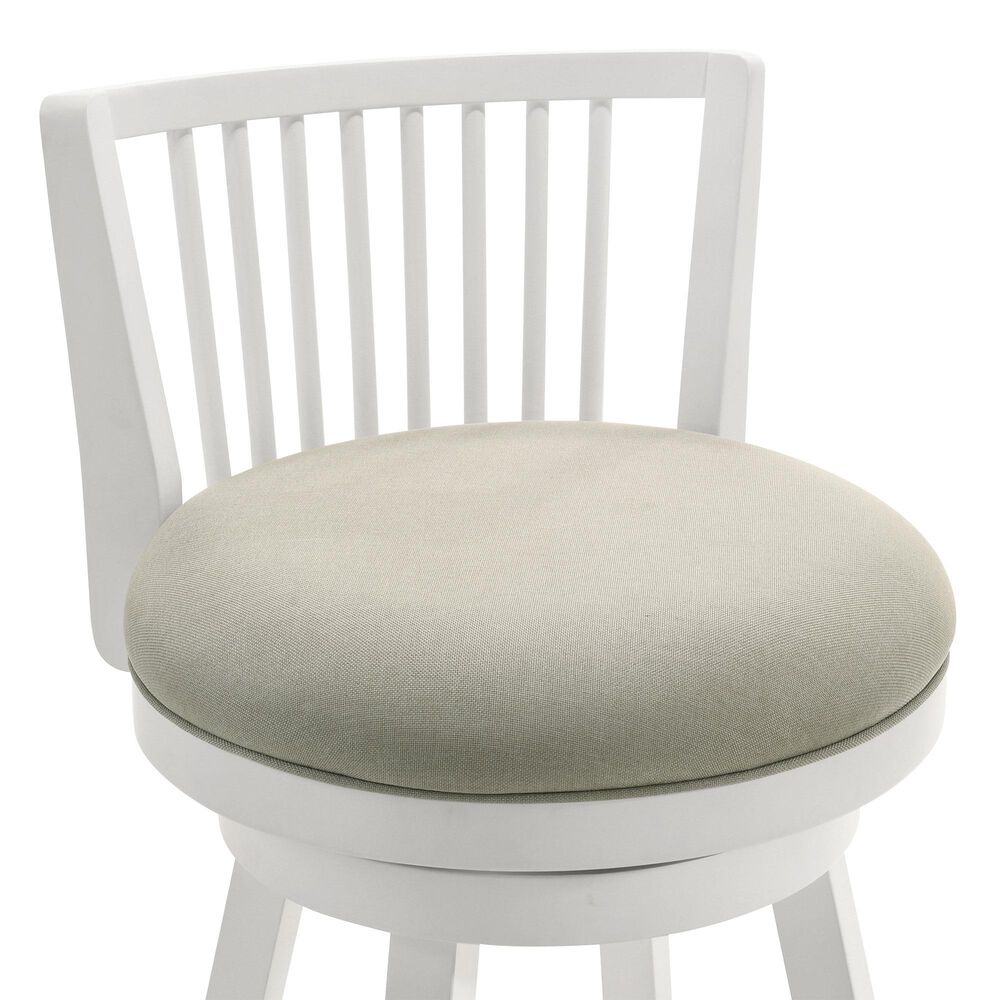 Armen Living Harper 30" Swivel Bar Stool in Matte White, , large