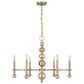 Savoy House Crescent 6-Light Chandelier in Noble Brass, , large