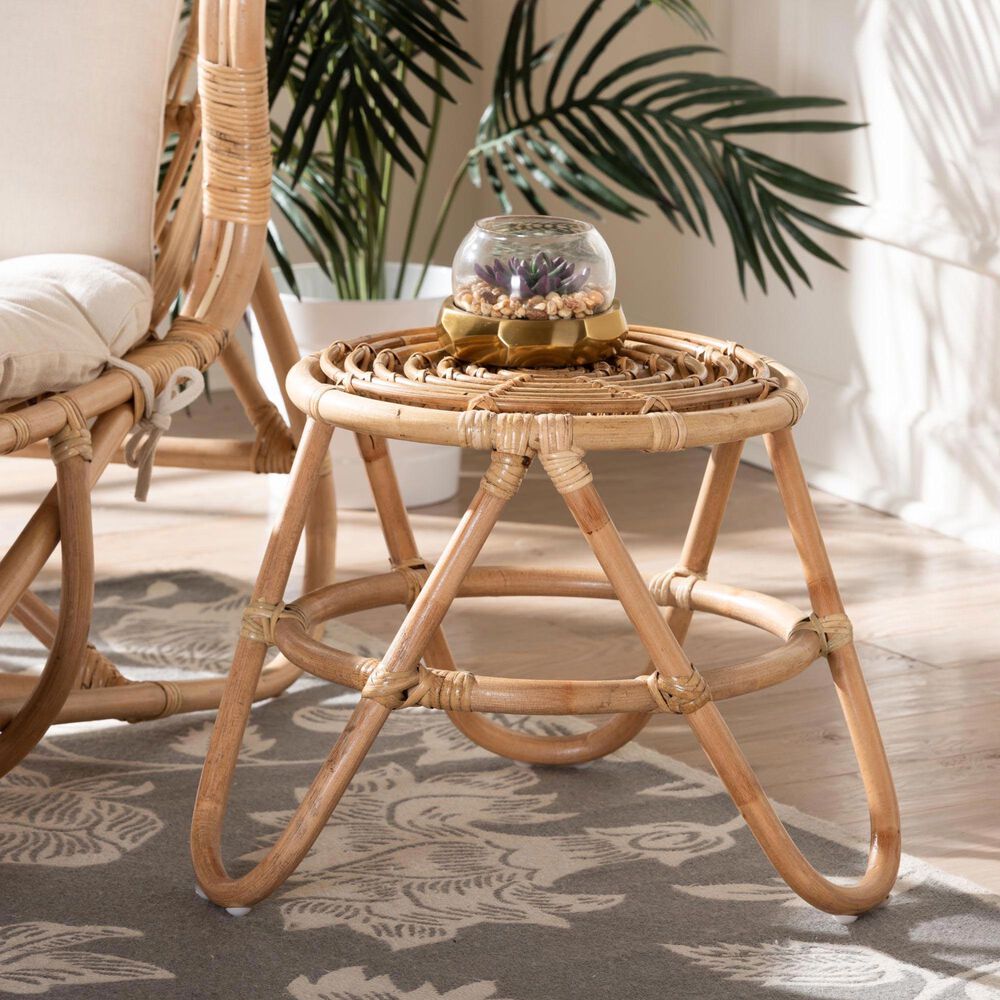 Baxton Studio Jacinda End Table in Natural Brown, , large