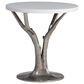 Bernhardt Cyprus End Table in Shiny Nickel and Bone - Table Only, , large