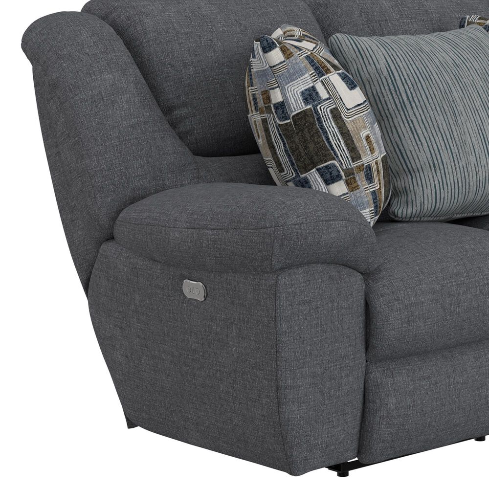 Catnapper Trifecta Power Reclining Rocking Loveseat in Smoke, , large