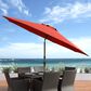 CorLiving 10" UV & Wind Resistant Patio Umbrella in Crimson Red, , large