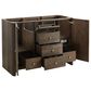 James Martin Vanities Gracyn 48" Single Bathroom Vanity in Sable with 3 cm White Zeus Quartz Top and Rectangular Sink, , large
