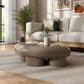 Furniture of America Rene Low Profile Glossy Coffee Table in Brown, , large