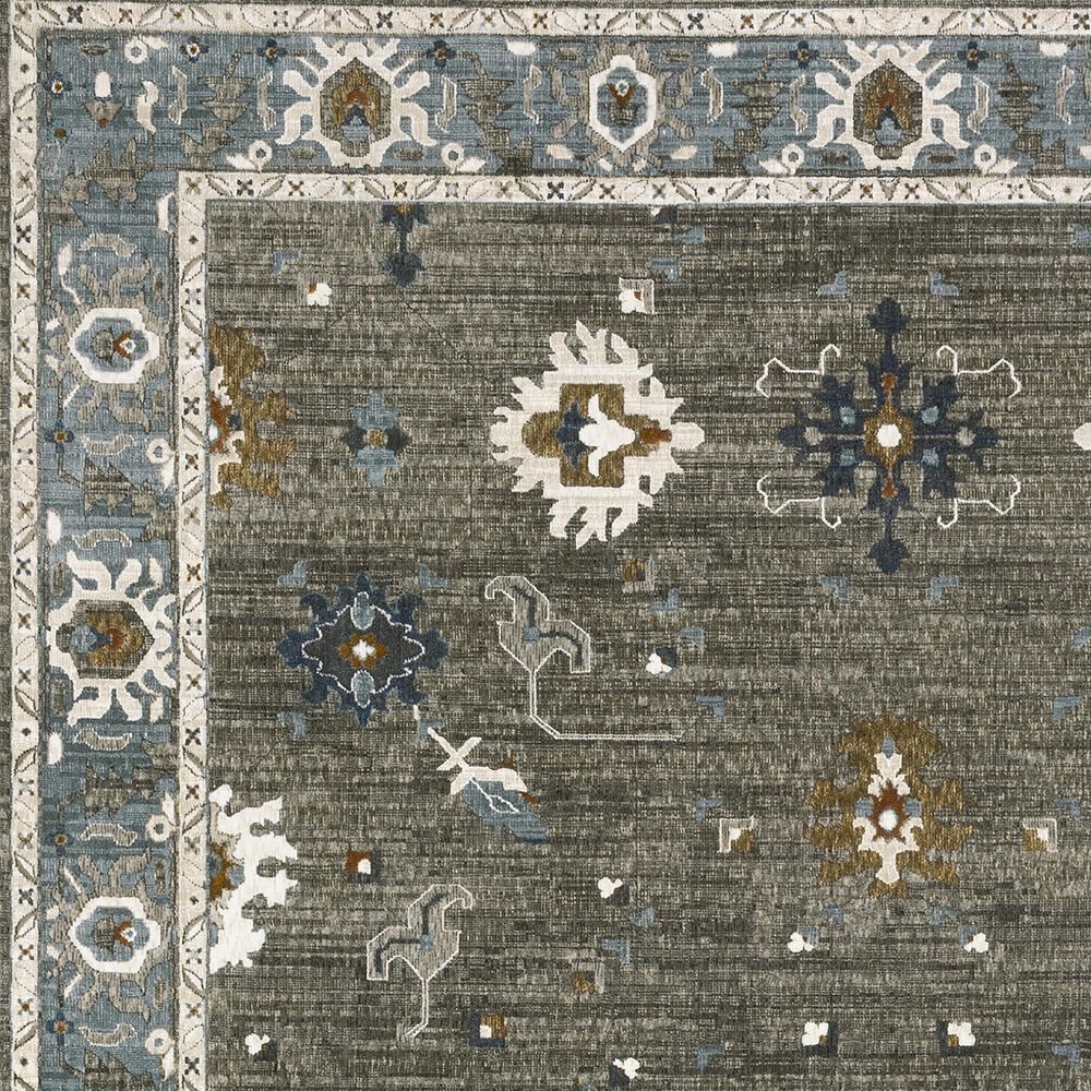 Oriental Weavers Ellington 2&#39;3&quot; x 7&#39;6&quot; Grey and Blue Runner, , large