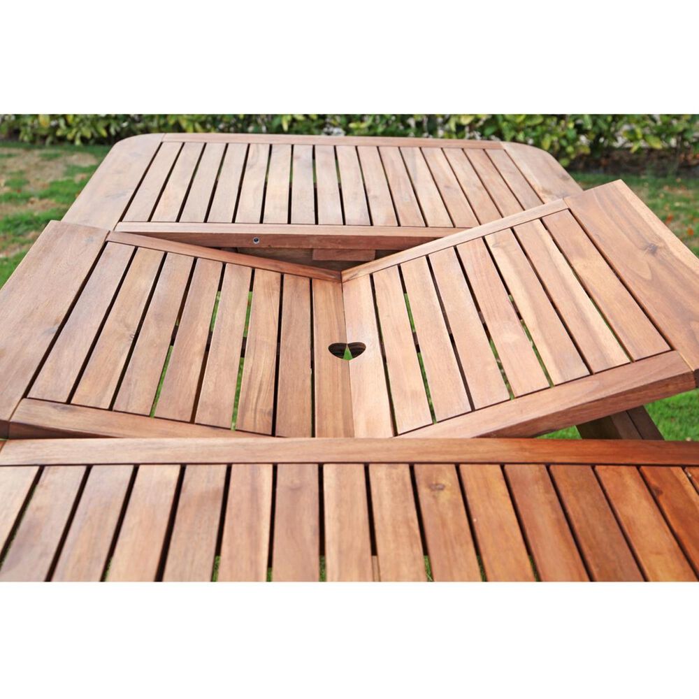 Walker Edison Sundowner 7Piece Teak Dining Set with Cushions NFM