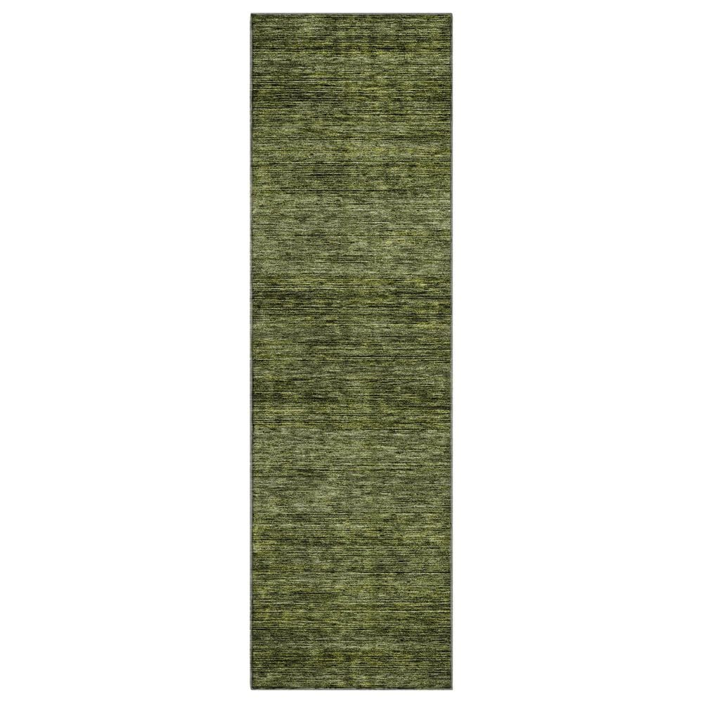 Dalyn Rug Company Soft Essentials Solid Olive 2"3" x 7"6" Indoor/Outdoor Runner, , large