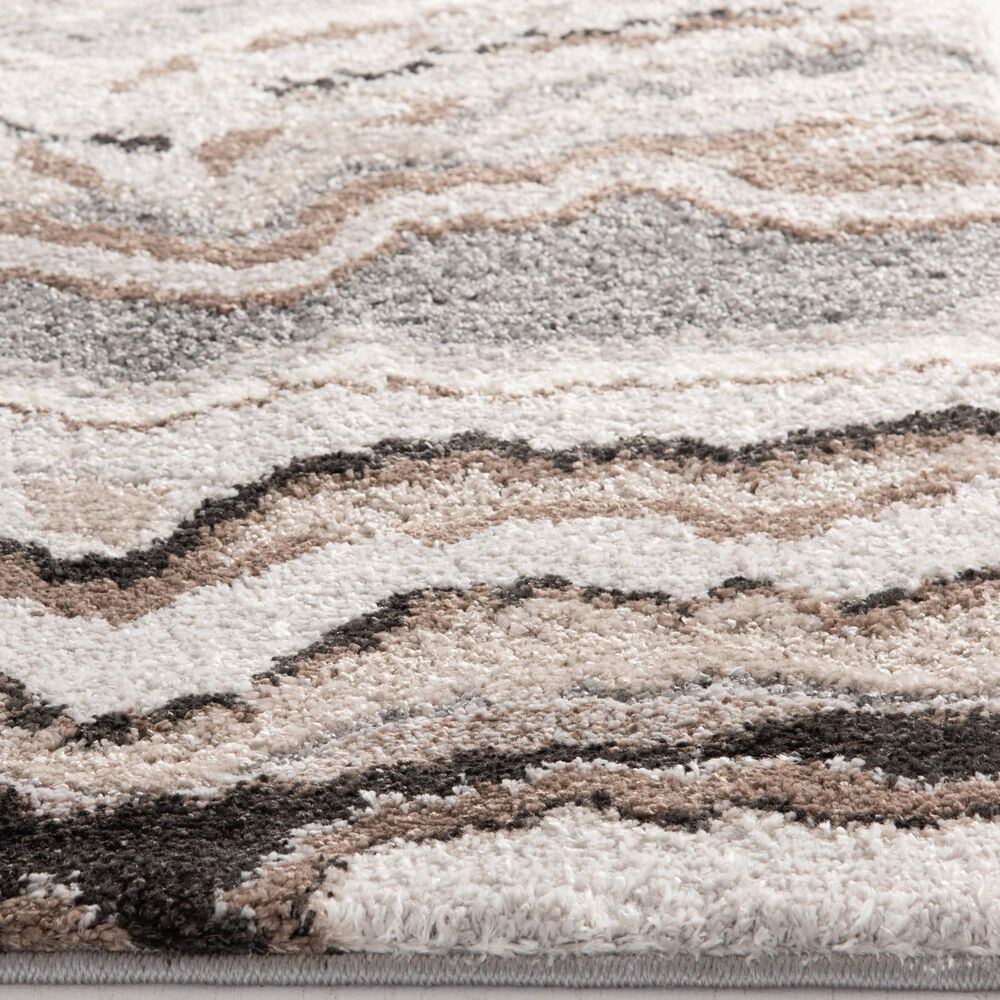 Central Oriental Structures Torrent Lime Springs 5&#39; x 7&#39;6&quot; Grey and Brown Area Rug, , large