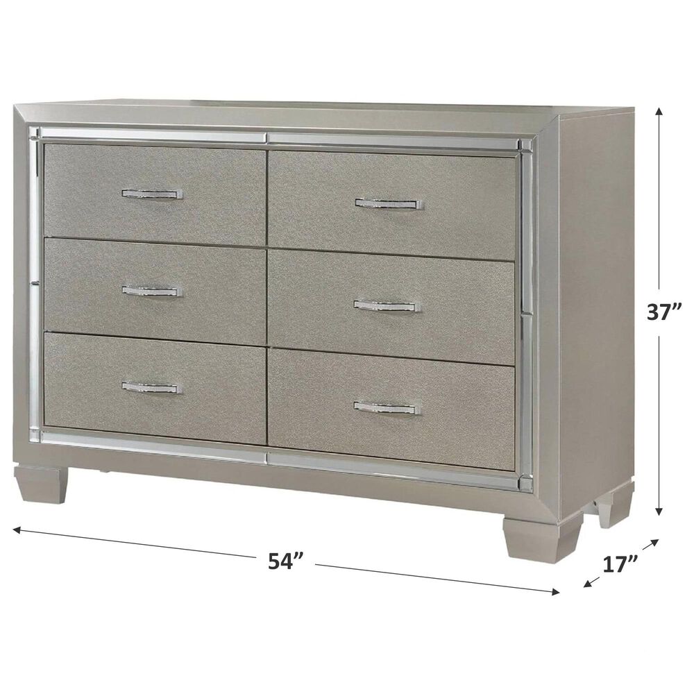 Mayberry Hill Platinum Youth Dresser in Platinum, , large