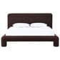 Urban Home Anansi Mocoa Eastern King Upholstered Footboard, Rails and Slats in Mongoose Chenille, , large