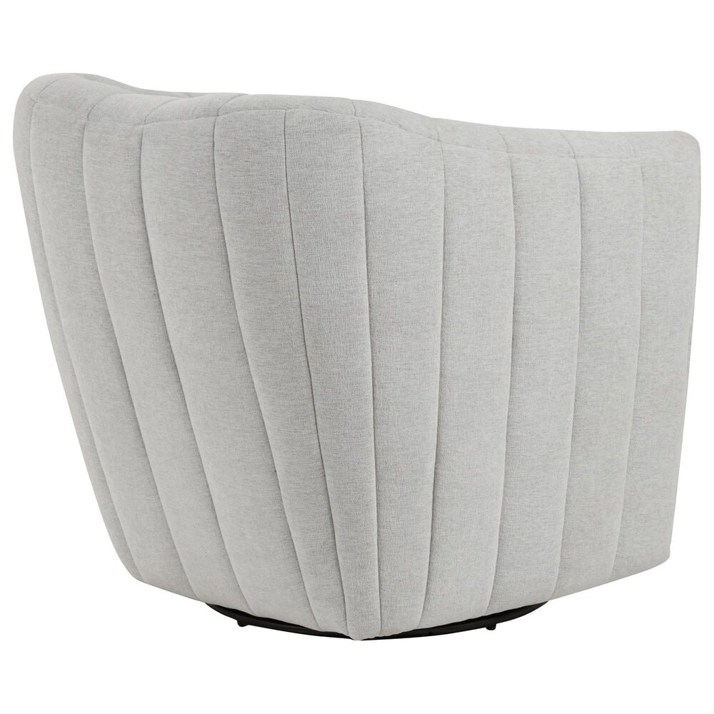 LumiSource Finley Swivel Accent Chair in Chalk, , large