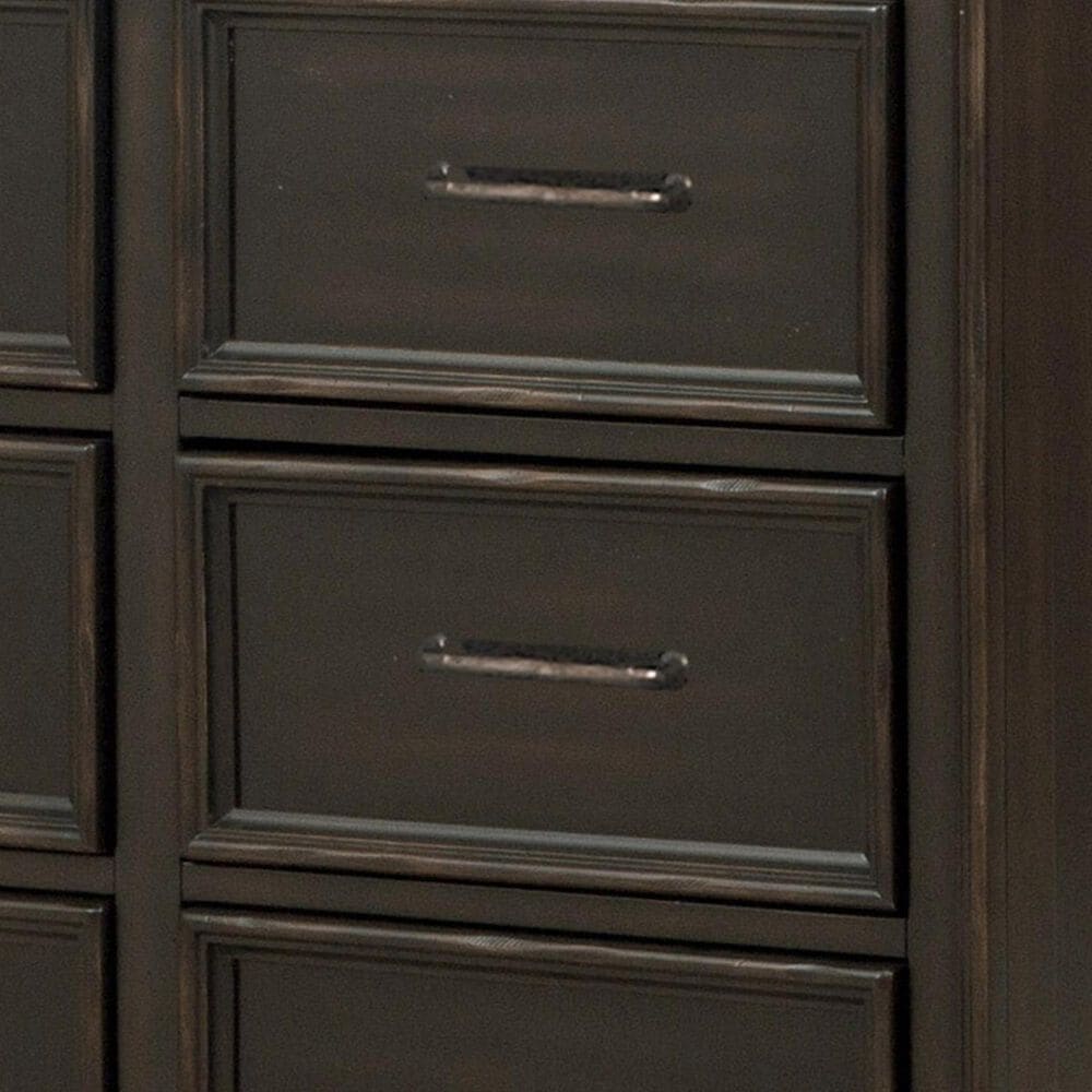 at HOME Caldwell 11 Drawer Dresser Only in Caldwell Dark Brown with Black, , large