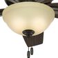 Hunter Newsome Low Profile 42" Ceiling Fan with Frosted Amber Lights in Premier Bronze, , large