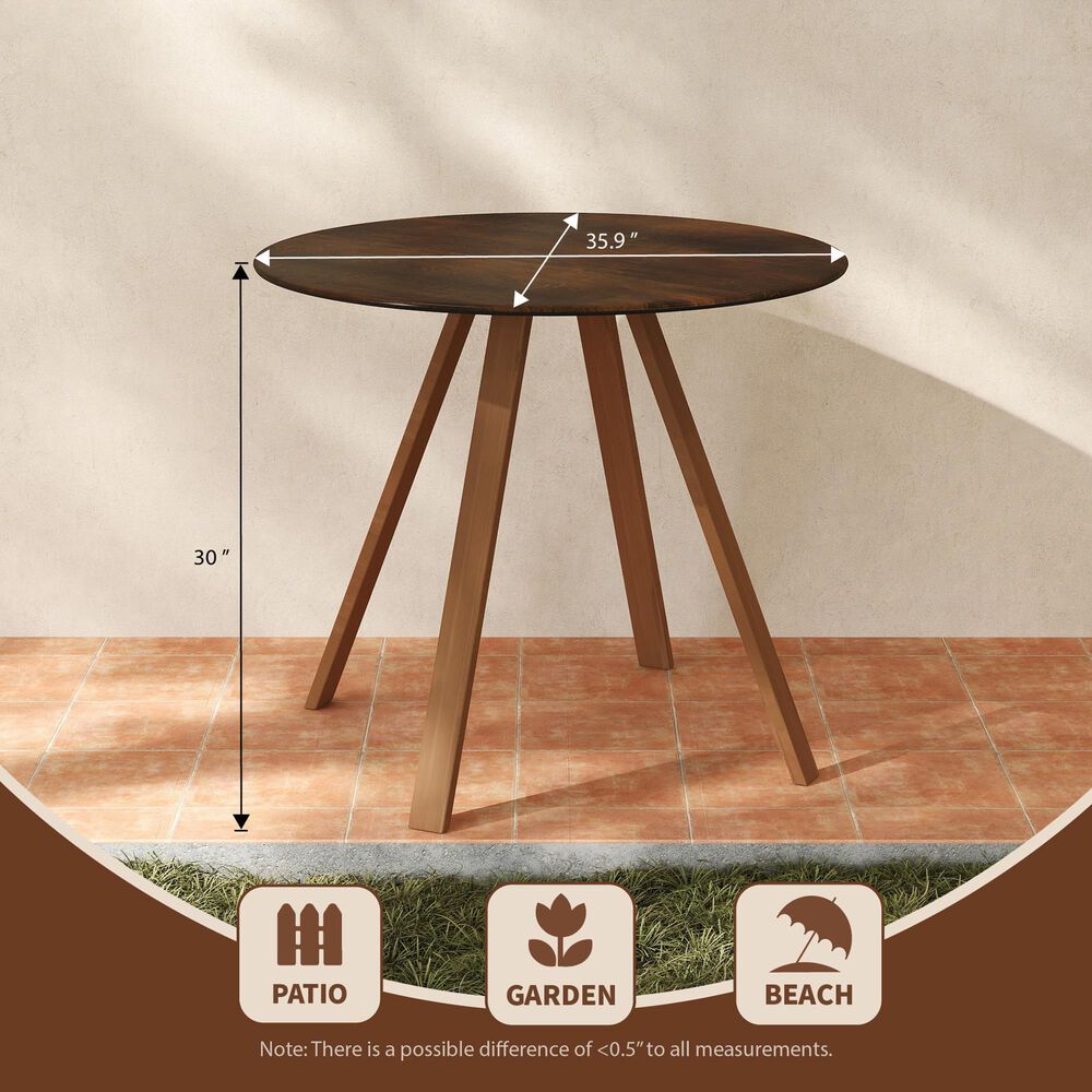 HOMLUX Patio End Table in Light Brown, , large
