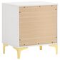 Pacific Landing Kendall 2-Drawer Nightstand in Gold and White, , large