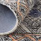 Feizy Arazad 5" x 8" Black and Tangerine Area Rug, , large