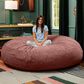 Jaxx Cocoon 6" Oversized Bean Bag Chair in Mauve, , large