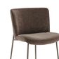 Moe"s Home Collection Early Barstool with Dark Brown Upholstery in Blackened Bronze, , large