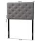 Baxton Studio Viviana Twin Upholstered Panel Headboard in Grey, , large