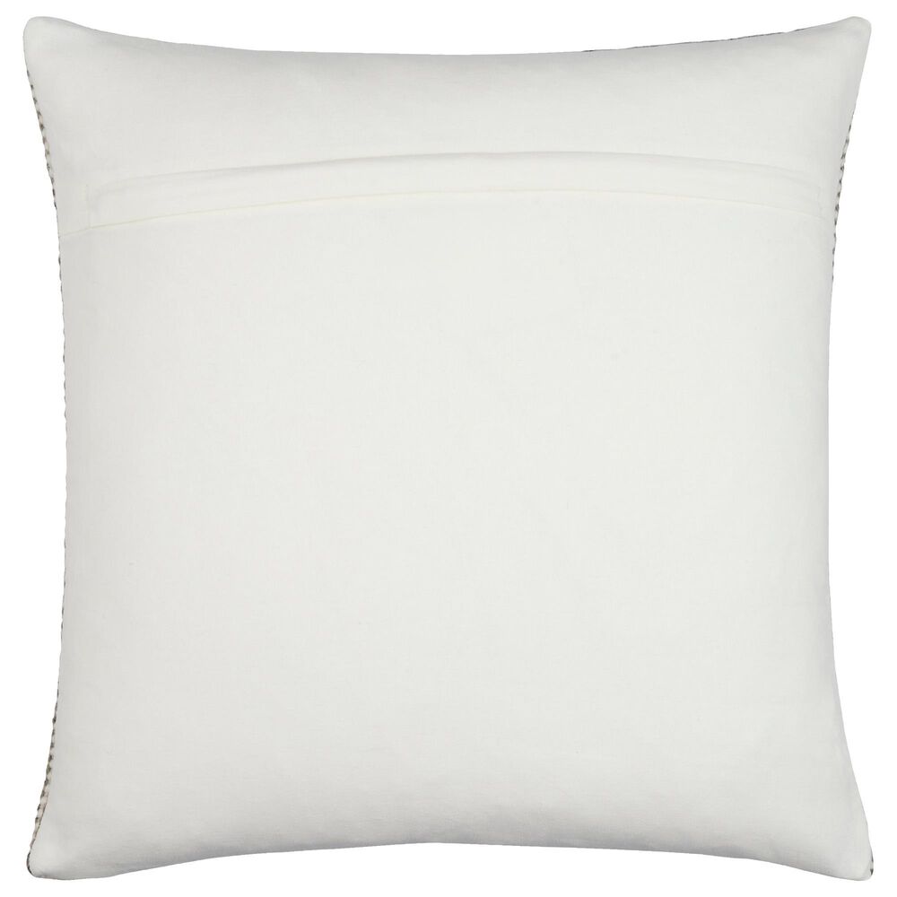 Surya Borderline 20" Square Throw Pillow in Black, Cream and Taupe, , large