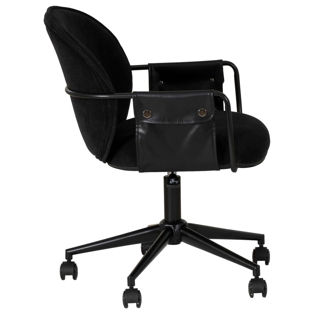 Linon Home Decor Karri Office Chair in Black, , large