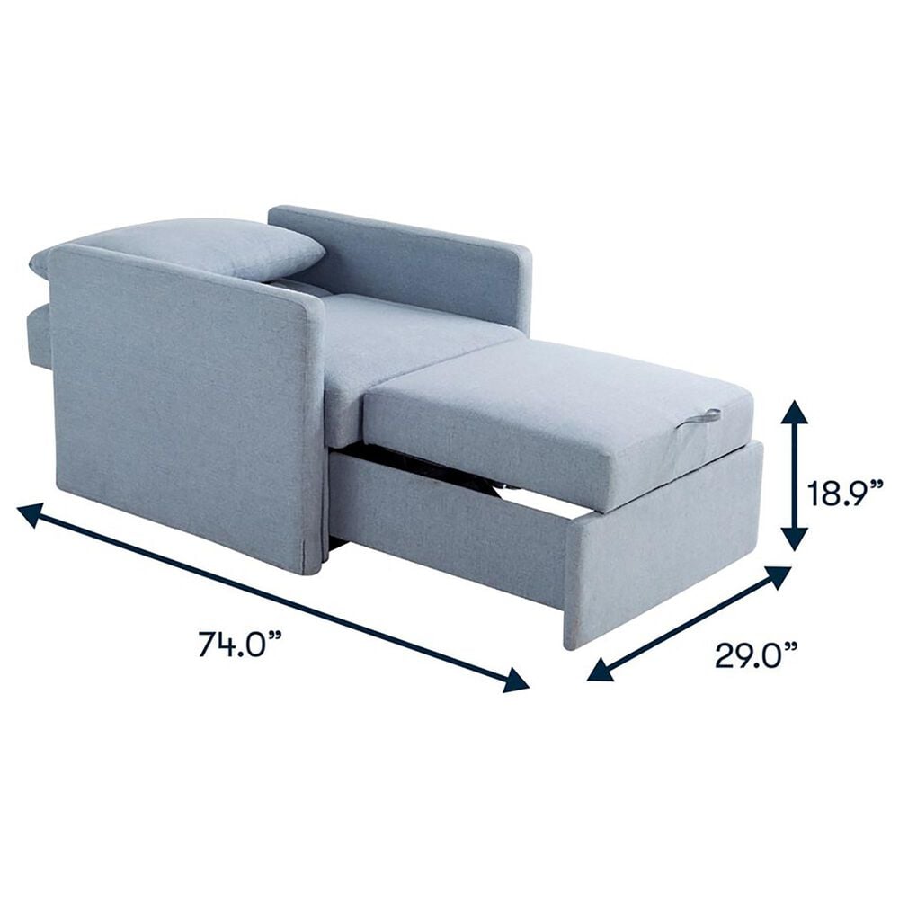 Lifestyle Solutions Blair Convertible Chair in Blue, , large