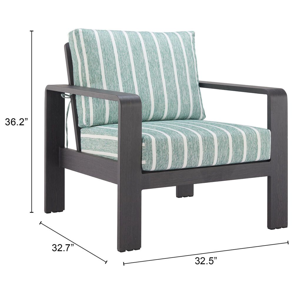 Zuo Modern Rolig Patio Armchair in Green, , large