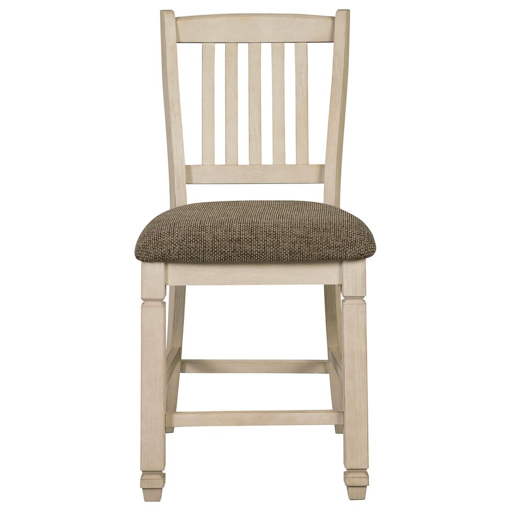 Signature Design by Ashley Bolanburg Upholstered Counter Stool in Antique White, , large