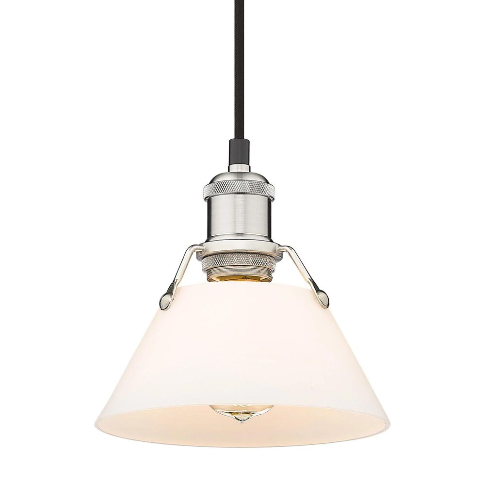Golden Lighting Orwell 7&quot; Small Pendant with Opal Shade in Pewter, , large