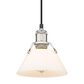 Golden Lighting Orwell 7" Small Pendant with Opal Shade in Pewter, , large