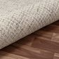 L&R Resources Criss Cross Ivory and Greige 6" Round Area Rug, , large