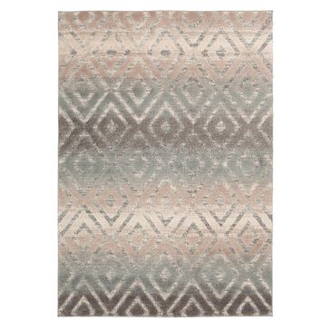 Central Oriental House Halton 7"10" x 9"10" White and Light Grey Area Rug, , large