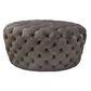Lily and Lee Furniture Posh Ottoman in Dusk Grey Velvet, , large
