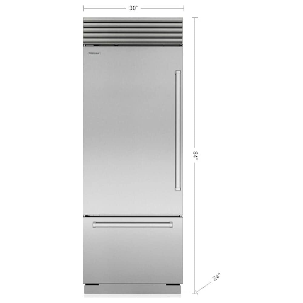 Sub Zero Classic 17 Cu. Ft. Bottom Mount Refrigerator with Left Hinge in Stainless Steel, , large