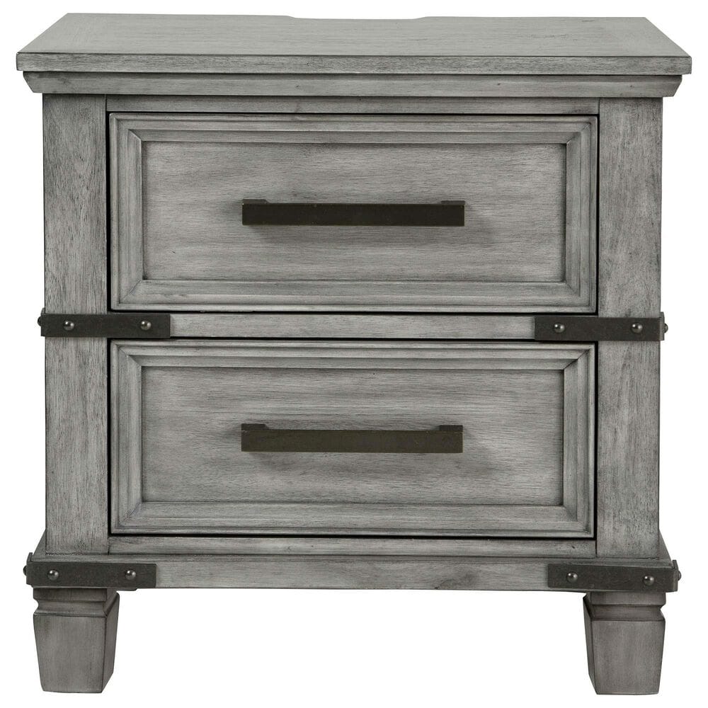 Ashley Russelyn 2 Drawer Nightstand in Gray, , large