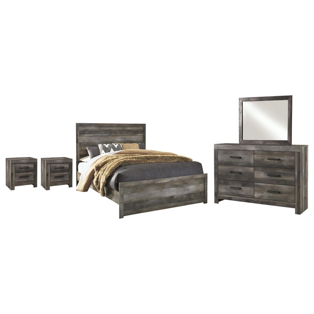 Ashley Wynnlow 5-Piece Queen Panel Bed Set in Gray, , large