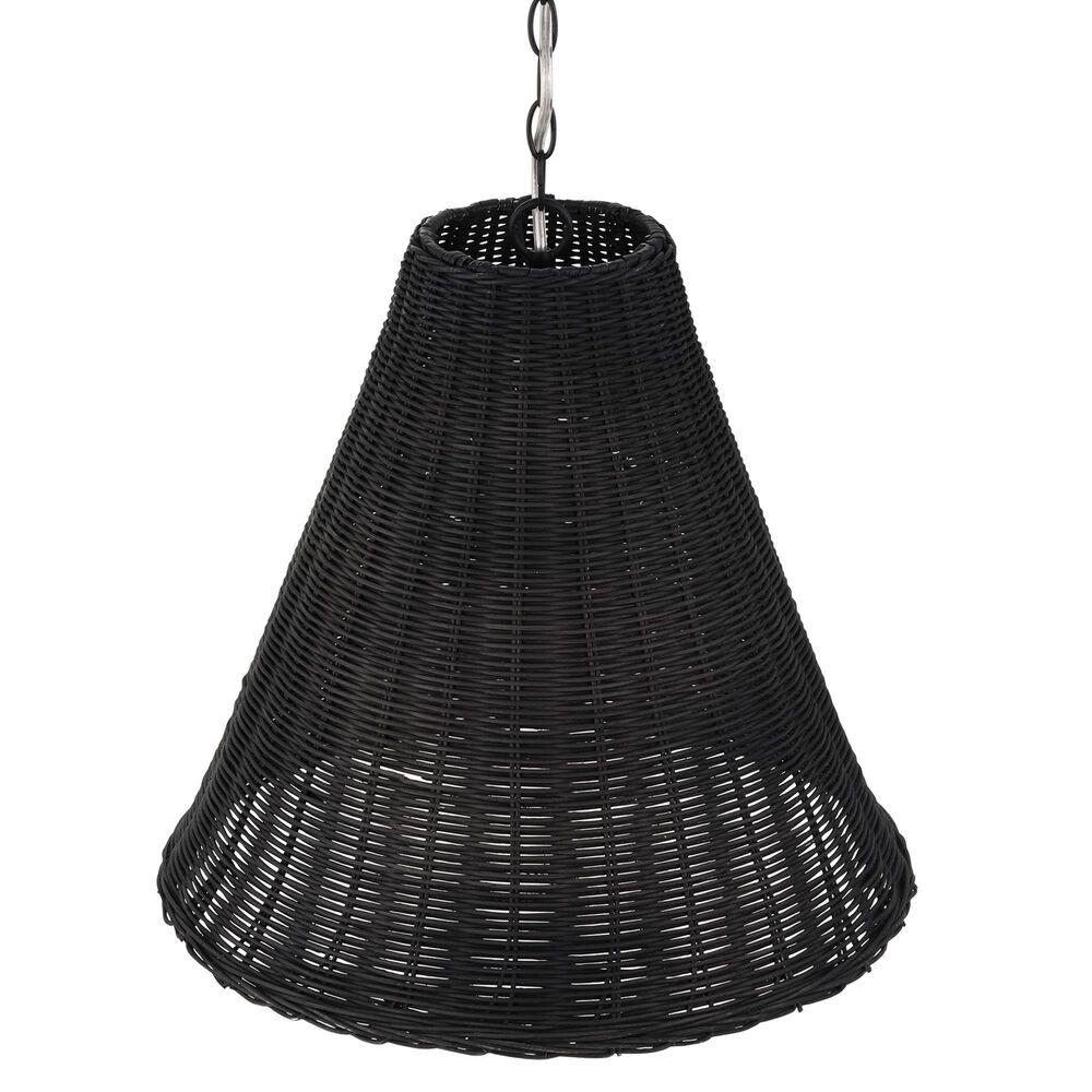 Creative Coop Rosemary 1-Light Small Pendant with Black Shade, , large