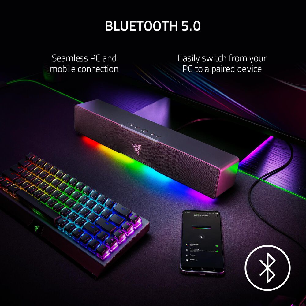 Razer Leviathan V2 X Bluetooth Gaming Soundbar in Black, , large