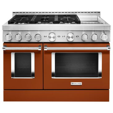 KitchenAid 6.3 Cu. Ft. Freestanding Gas Range with Griddle in Scorched Orange, , large