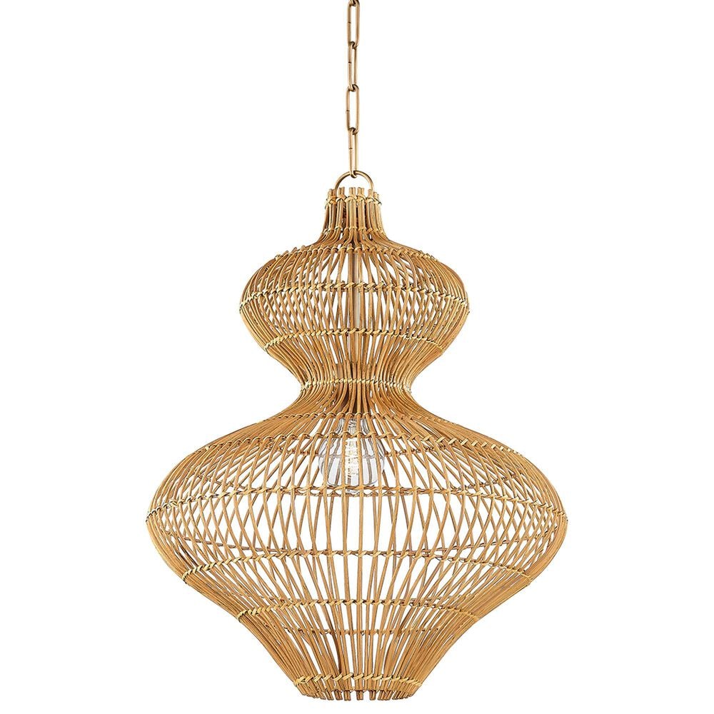 Troy Lighting Irvine 20" 1-Light Pendant in Patina Brass, , large