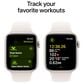 Apple Watch SE GPS + Cellular 44mm Starlight Aluminum Case with Starlight Sport Band - M/L, , large