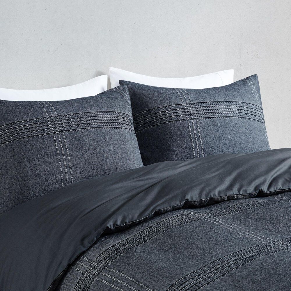 Hampton Park Anders 3-Piece Full/Queen Duvet Set in Charcoal, , large