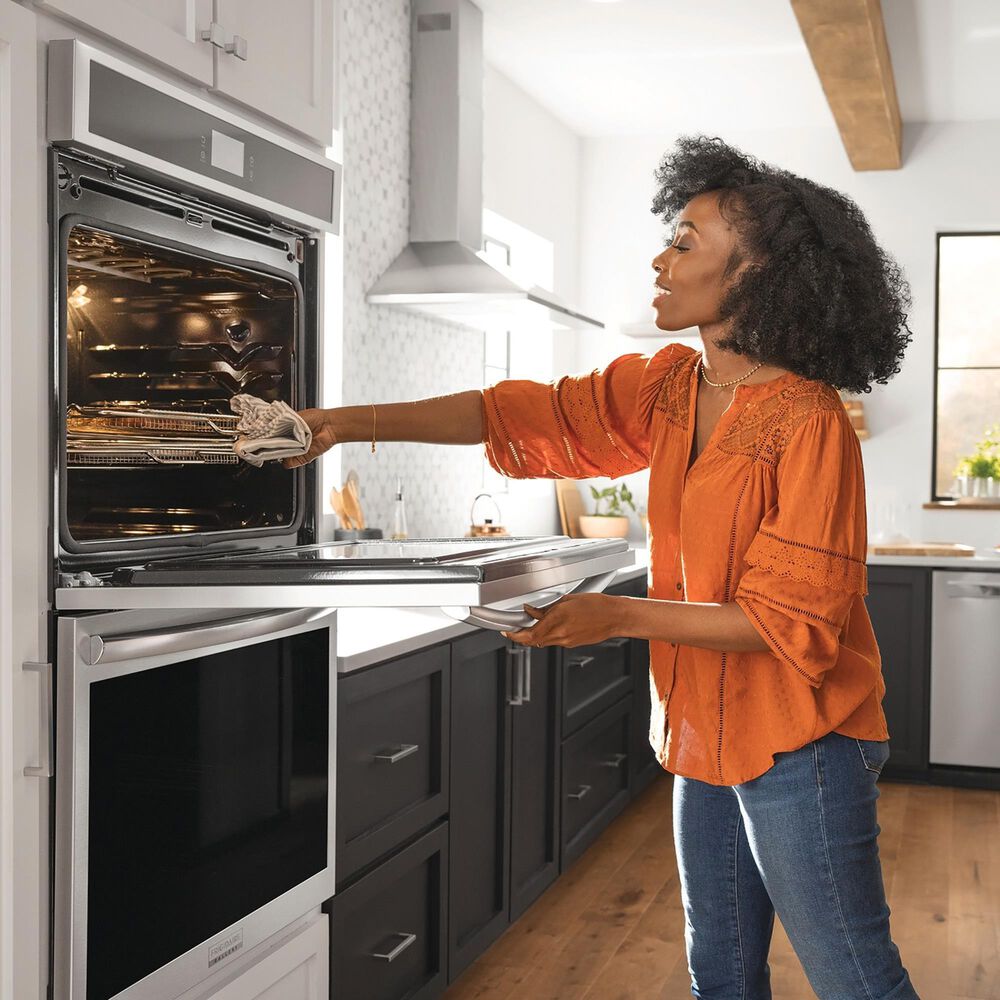 Frigidaire Gallery 30'' Double Electric Wall Oven with Total Convection in Stainless Steel NFM