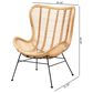 Baxton Studio Colorado Rattan Accent Chair in Natural Brown and Black, , large